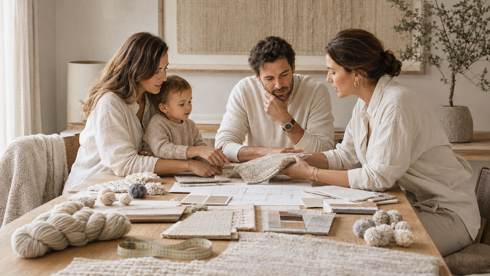 Nestaground atelier in Granada — handmade luxury organic wool rugs, every piece begins with a conversation