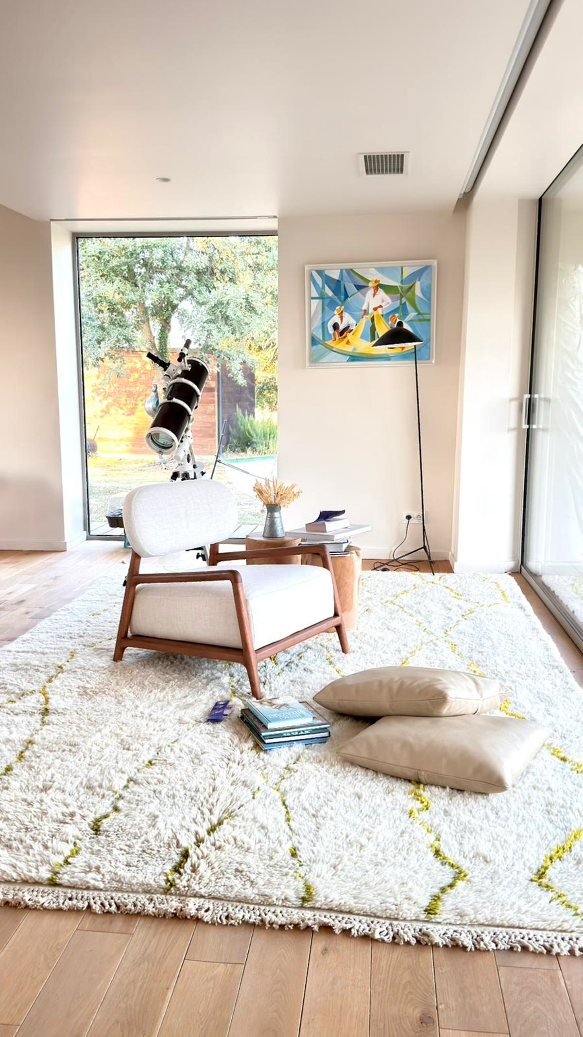 Nestaground rug in a family interior — daily life and play