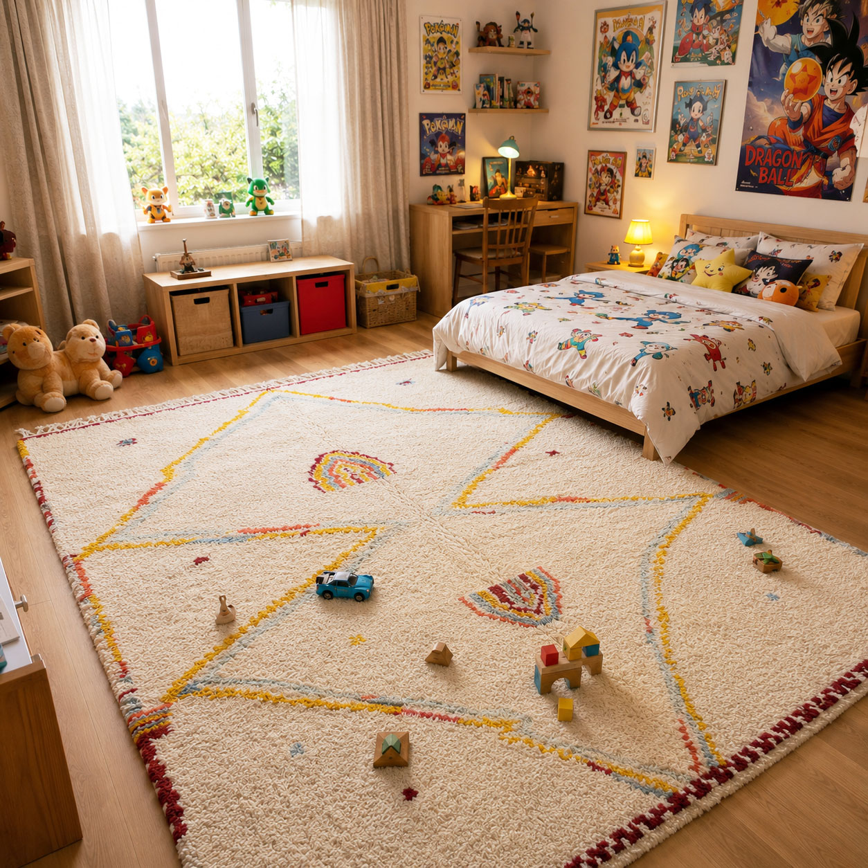 Mirror of Colour — hand-knotted natural wool rug, 280 × 210 cm, Nestaground