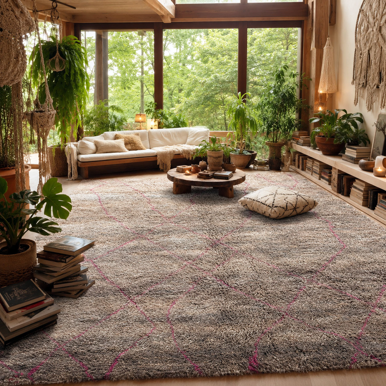1001 Shades of Grey — hand-knotted natural wool rug, 373 × 317 cm, Nestaground