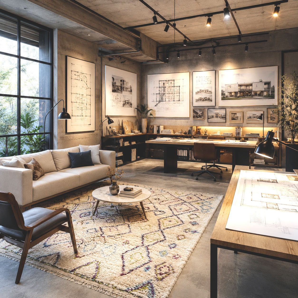 Happy Globules — hand-knotted natural wool rug, 272 × 185 cm, Nestaground