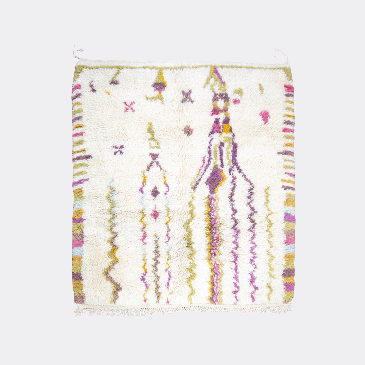 Writing of Light — hand-knotted natural wool rug, 187 × 170 cm, Nestaground