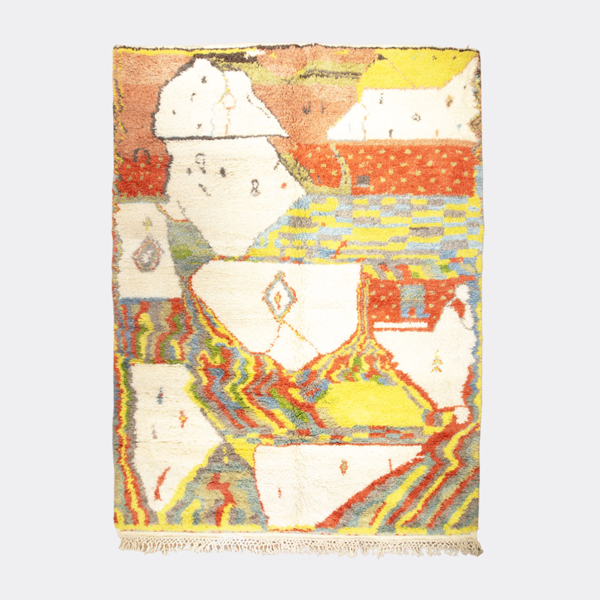 Geometry in Motion — hand-knotted natural wool rug, 303 × 223 cm, Nestaground